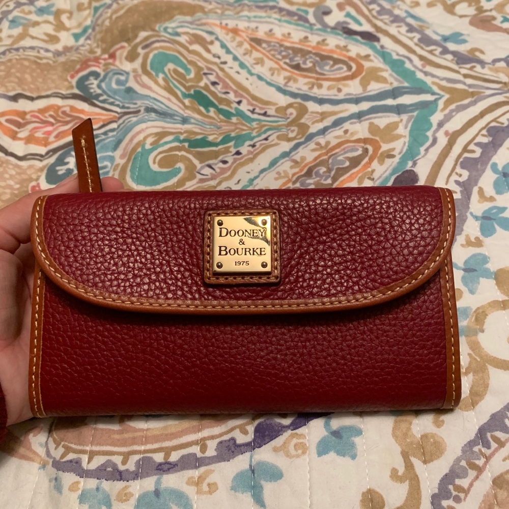 Dooney and Burke wallet in burgundy